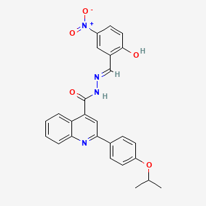 N'-{2-hydroxy-5-nitrobenzylidene}-2-(4-isopropoxyphenyl)-4-quinolinecarbohydrazide