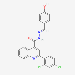 molecular formula C23H15Cl2N3O2 B1190461 2-(2,4-dichlorophenyl)-N'-(4-hydroxybenzylidene)-4-quinolinecarbohydrazide 