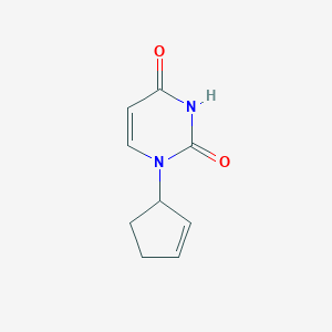 molecular formula C9H10N2O2 B119047 1-(2-Cyclopenten-1-YL)-2,4(1H,3H)-pyrimidinedione CAS No. 143541-91-7