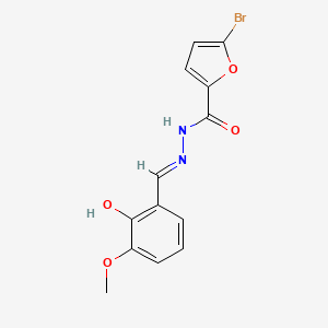 molecular formula C13H11BrN2O4 B1190515 5-bromo-N'-(2-hydroxy-3-methoxybenzylidene)-2-furohydrazide 