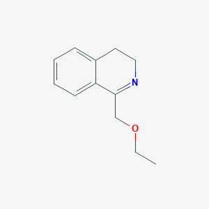 molecular formula C12H15NO B11905189 1-(Ethoxymethyl)-3,4-dihydroisoquinoline CAS No. 88422-90-6