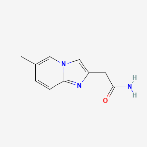 molecular formula C10H11N3O B11905308 2-(6-Methylimidazo[1,2-a]pyridin-2-yl)acetamide CAS No. 70705-32-7