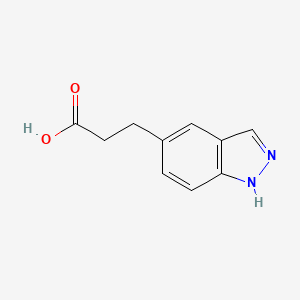 molecular formula C10H10N2O2 B11905442 3-(1H-Indazol-5-YL)propanoic acid CAS No. 885271-29-4