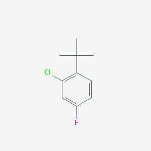 molecular formula C10H12ClF B11905570 Benzene, 2-chloro-1-(1,1-dimethylethyl)-4-fluoro- 