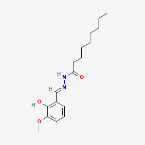 molecular formula C17H26N2O3 B1190561 N'-(2-hydroxy-3-methoxybenzylidene)nonanohydrazide 