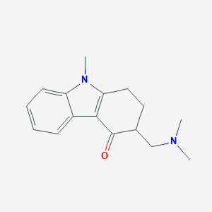 molecular formula C16H20N2O B119057 3((二甲氨基)甲基)-1,2,3,9-四氢-9-甲基-4H-咔唑-4-酮 CAS No. 153139-56-1