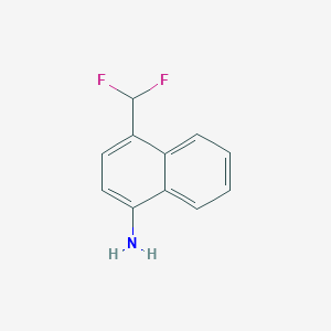 molecular formula C11H9F2N B11905703 1-Amino-4-(difluoromethyl)naphthalene 