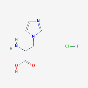 molecular formula C6H10ClN3O2 B11905754 (R)-2-Amino-3-(1H-imidazol-1-yl)propanoic acid hydrochloride 