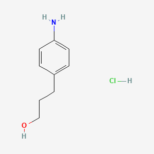 molecular formula C9H14ClNO B11905766 3-(4-Aminophenyl)propan-1-ol hydrochloride CAS No. 83101-11-5