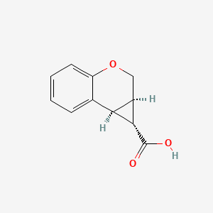 molecular formula C11H10O3 B11905776 (1R,1aR,7bS)-1,1a,2,7b-Tetrahydrocyclopropa[c]chromene-1-carboxylic acid CAS No. 860265-69-6