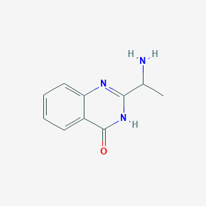 molecular formula C10H11N3O B11905777 2-(1-Aminoethyl)quinazolin-4(3H)-one 