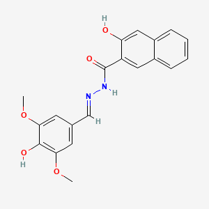 molecular formula C20H18N2O5 B1190580 3-hydroxy-N'-(4-hydroxy-3,5-dimethoxybenzylidene)-2-naphthohydrazide 