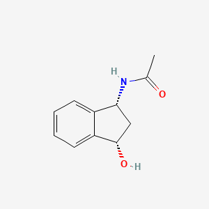 molecular formula C11H13NO2 B11905843 N-((1R,3S)-3-Hydroxy-2,3-dihydro-1H-inden-1-yl)acetamide 