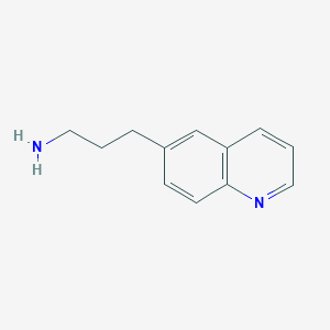 molecular formula C12H14N2 B11905851 3-(Quinolin-6-YL)propan-1-amine CAS No. 465529-51-5