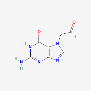 molecular formula C7H7N5O2 B11905854 7-N-(2-Oxoethyl)guanine CAS No. 73100-87-5