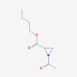 molecular formula C9H15NO3 B11906030 Butyl 1-acetylaziridine-2-carboxylate 