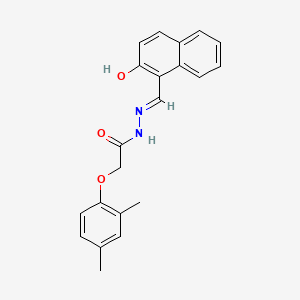 molecular formula C21H20N2O3 B1190624 2-(2,4-dimethylphenoxy)-N'-[(2-hydroxy-1-naphthyl)methylene]acetohydrazide 