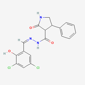 N'-(3,5-dichloro-2-hydroxybenzylidene)-2-oxo-4-phenyl-3-pyrrolidinecarbohydrazide