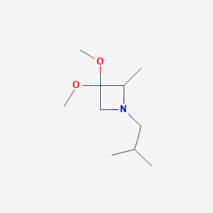 3,3-Dimethoxy-2-methyl-1-(2-methylpropyl)azetidine