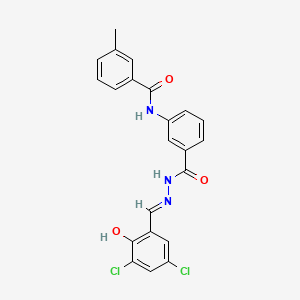 N-(3-{[2-(3,5-dichloro-2-hydroxybenzylidene)hydrazino]carbonyl}phenyl)-3-methylbenzamide