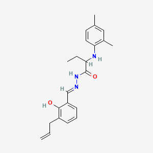 molecular formula C22H27N3O2 B1190661 N'-(3-allyl-2-hydroxybenzylidene)-2-(2,4-dimethylanilino)butanohydrazide 