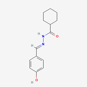 molecular formula C14H18N2O2 B1190678 N'-[(E)-(4-hydroxyphenyl)methylidene]cyclohexanecarbohydrazide 