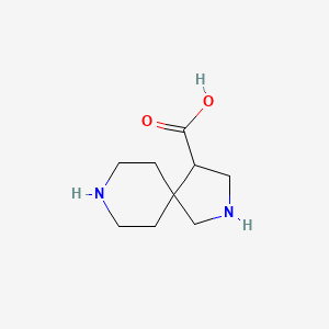 molecular formula C9H16N2O2 B11907386 2,8-Diazaspiro[4.5]decane-4-carboxylic acid CAS No. 828928-26-3