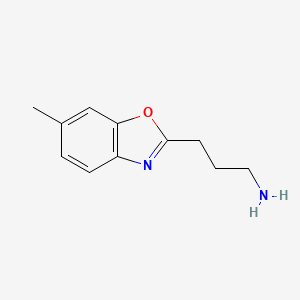 3-(6-Methylbenzo[d]oxazol-2-yl)propan-1-amine