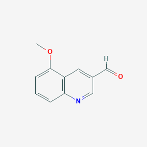 molecular formula C11H9NO2 B11907654 5-Methoxyquinoline-3-carbaldehyde 