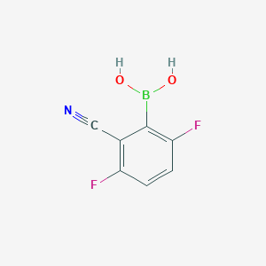 molecular formula C7H4BF2NO2 B11907660 (2-Cyano-3,6-difluorophenyl)boronic acid 