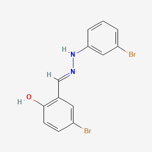 molecular formula C13H10Br2N2O B1190767 5-Bromo-2-hydroxybenzaldehyde (3-bromophenyl)hydrazone 