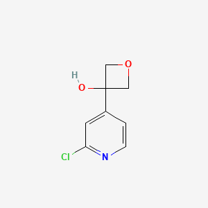 molecular formula C8H8ClNO2 B11907860 3-(2-Chloropyridin-4-YL)oxetan-3-OL 