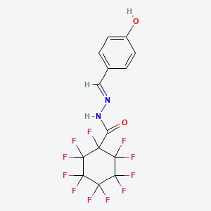 molecular formula C14H7F11N2O2 B1190789 1,2,2,3,3,4,4,5,5,6,6-undecafluoro-N'-(4-hydroxybenzylidene)cyclohexanecarbohydrazide 