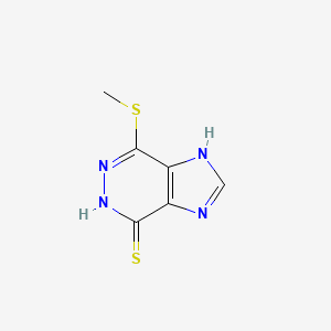 molecular formula C6H6N4S2 B1190827 4-(methylsulfanyl)-1H-imidazo[4,5-d]pyridazin-7-yl hydrosulfide 