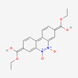 molecular formula C18H18N2O6 B1190828 Diethyl 5,6-dihydroxy-5,6-dihydrobenzo[c]cinnoline-3,8-dicarboxylate 