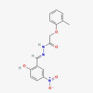 N'-{2-hydroxy-5-nitrobenzylidene}-2-(2-methylphenoxy)acetohydrazide