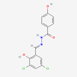 N'-(3,5-dichloro-2-hydroxybenzylidene)-4-hydroxybenzohydrazide
