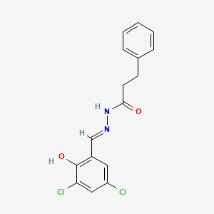 N'-(3,5-dichloro-2-hydroxybenzylidene)-3-phenylpropanohydrazide