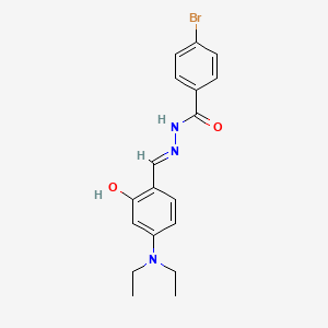 molecular formula C18H20BrN3O2 B1190855 4-bromo-N'-[4-(diethylamino)-2-hydroxybenzylidene]benzohydrazide 