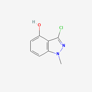 molecular formula C8H7ClN2O B11908605 3-Chloro-1-methyl-1H-indazol-4-ol 