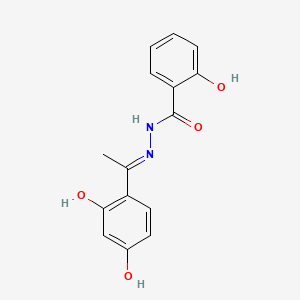 molecular formula C15H14N2O4 B1190861 N'-[1-(2,4-dihydroxyphenyl)ethylidene]-2-hydroxybenzohydrazide 