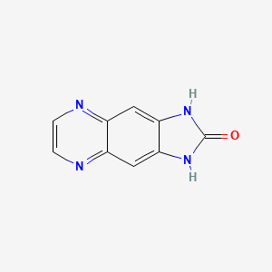 molecular formula C9H6N4O B11908624 1H-Imidazo[4,5-g]quinoxalin-2(3H)-one 