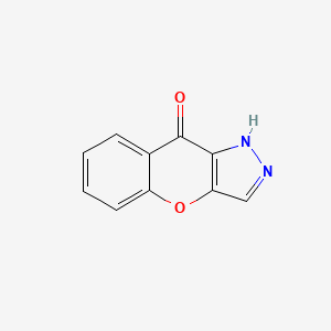 molecular formula C10H6N2O2 B11908792 [1]Benzopyrano[3,2-c]pyrazol-9(1H)-one CAS No. 111570-53-7