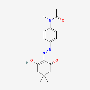 molecular formula C17H21N3O3 B1190880 N-{4-[2-(4,4-dimethyl-2,6-dioxocyclohexylidene)hydrazino]phenyl}-N-methylacetamide 