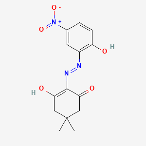 5,5-dimethylcyclohexane-1,2,3-trione 2-({2-hydroxy-5-nitrophenyl}hydrazone)