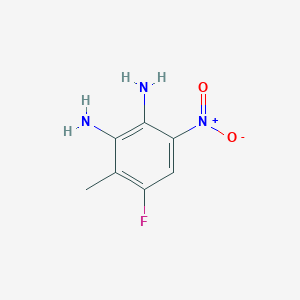 molecular formula C7H8FN3O2 B11908854 4-Fluoro-3-methyl-6-nitrobenzene-1,2-diamine 