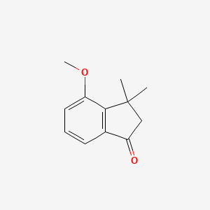 molecular formula C12H14O2 B11908871 4-Methoxy-3,3-dimethyl-2,3-dihydro-1H-inden-1-one 