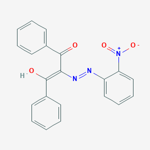 molecular formula C21H15N3O4 B1190889 2-[2-(2-Nitrophenyl)hydrazinylidene]-1,3-diphenylpropane-1,3-dione 