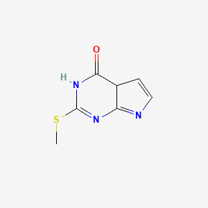 2-(methylthio)-4aH-pyrrolo[2,3-d]pyrimidin-4(7H)-one