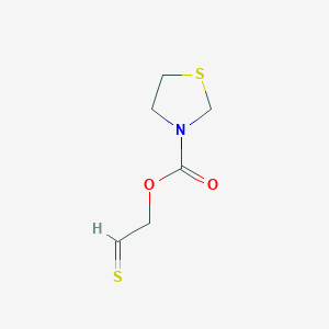 molecular formula C6H9NO2S2 B11908939 2-Thioxoethyl thiazolidine-3-carboxylate 